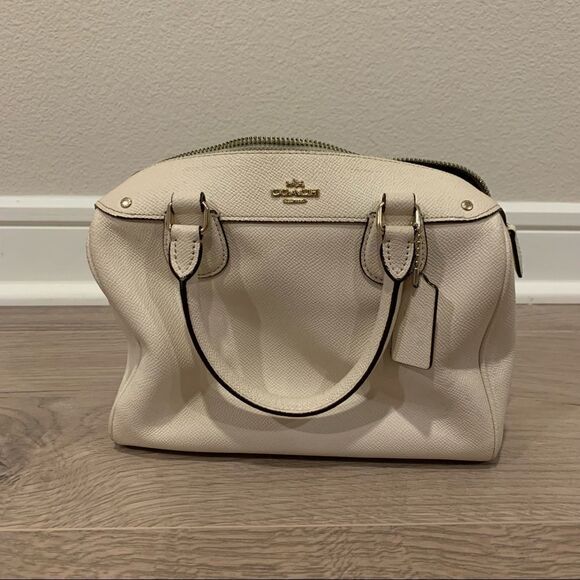 Coach Handbags - Coach White Leather Handbag 